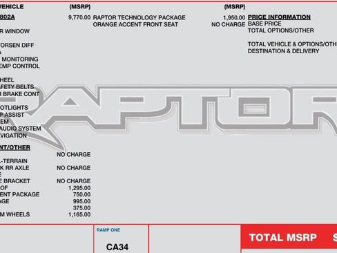 Used 2018 Ford F150 Raptor w/ Equipment Group 802A Luxury image 20