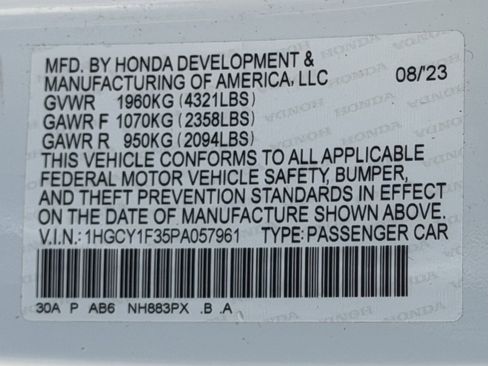 Certified 2023 Honda Accord EX image 27
