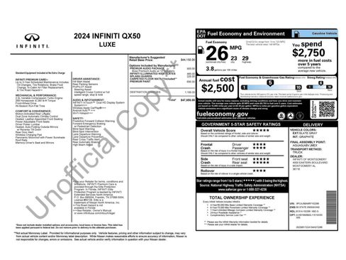 Used 2024 INFINITI QX50 Luxe image 56