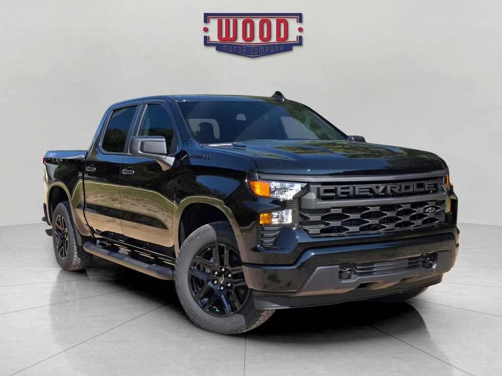 New 2026 Chevrolet Silverado 1500 Custom w/ Turbomax Blackout Package AWD/4WD image 1