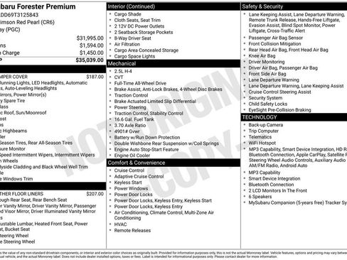 New 2026 Subaru Forester Premium AWD/4WD image 6