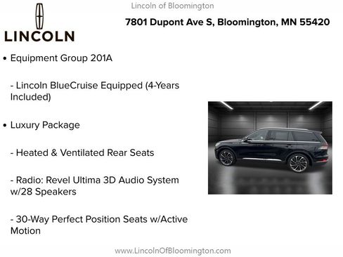 Certified 2025 Lincoln Aviator Reserve w/ Equipment Group 201A image 9