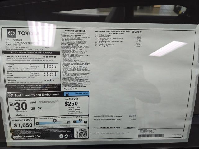 New 2026 Toyota Crown Platinum AWD/4WD image 7