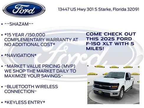 New 2025 Ford F150 XLT w/ Equipment Group 301A Standard RWD image 5