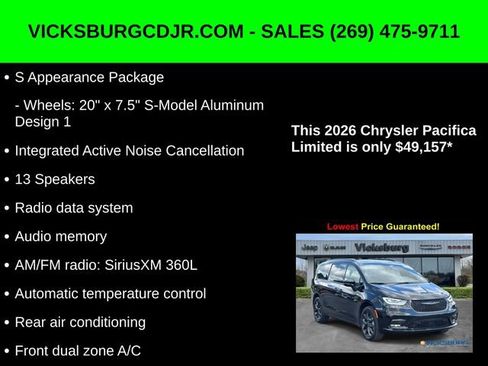 New 2026 Chrysler Pacifica Limited w/ S Appearance Package image 22