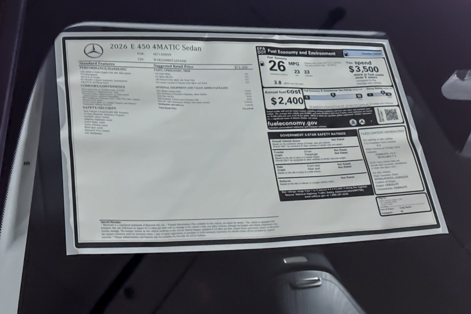 New 2026 Mercedes-Benz E 450 4MATIC Sedan image 29