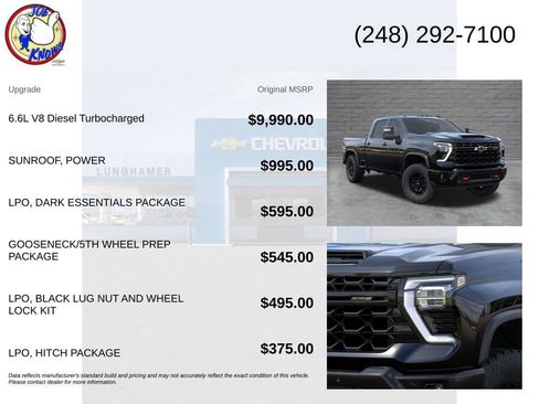 New 2026 Chevrolet Silverado 2500 ZR2 w/ LPO, Dark Essentials Package AWD/4WD image 5