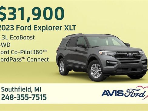 Certified 2023 Ford Explorer XLT w/ Equipment Group 202A image 1
