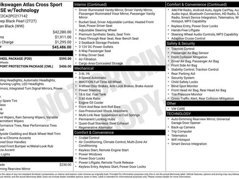 Used 2023 Volkswagen Atlas Cross Sport SE w/ Black Wheel Package AWD/4WD image 3