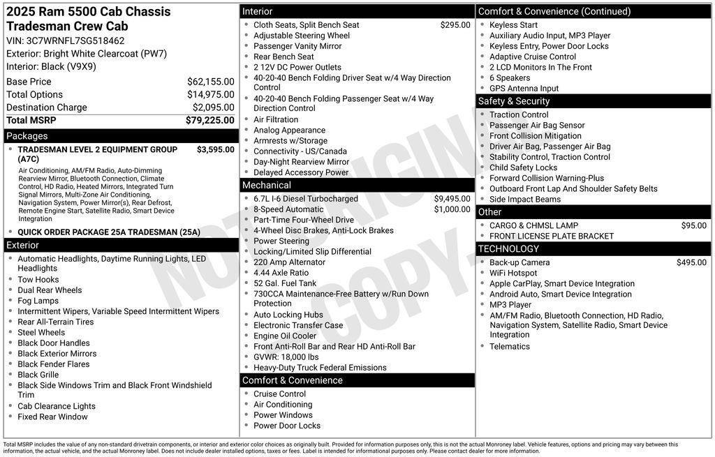 New 2025 RAM 5500 Tradesman AWD/4WD image 5