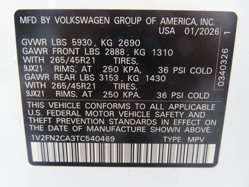 New 2026 Volkswagen Atlas SEL Premium R-Line AWD/4WD image 29