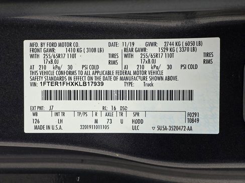 Used 2019 Ford Ranger XLT w/ Equipment Group 301A Mid image 53