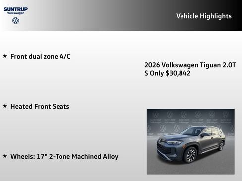 New 2026 Volkswagen Tiguan S image 7