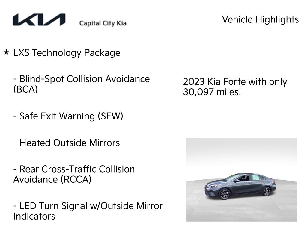 Certified 2023 Kia Forte LXS w/ LXS Technology Package FWD image 8