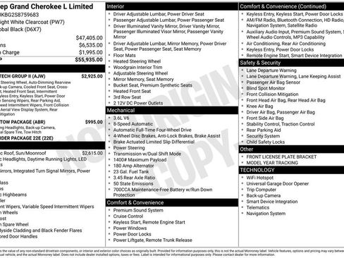 New 2025 Jeep Grand Cherokee L Limited w/ Luxury Tech Group II image 4