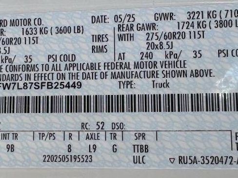 New 2025 Ford F150 Platinum w/ Equipment Group 702A High image 53