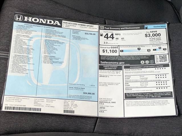 New 2026 Honda Accord Sport image 18