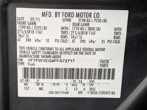 Used 2015 Ford F150 XLT w/ Equipment Group 301A Mid image 25