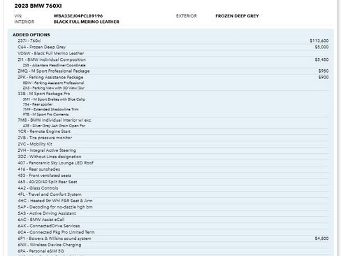 Used 2023 BMW 760i xDrive w/ Parking Assistance Package image 5
