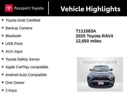 Certified 2025 Toyota RAV4 LE FWD image 14