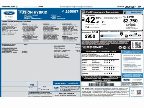 Used 2020 Ford Fusion SE image 2