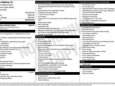 Used 2019 Kia Optima LX w/ LX 17" Wheel Package image 5