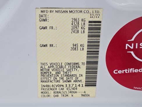 Certified 2023 Nissan Altima 2.5 SR image 33