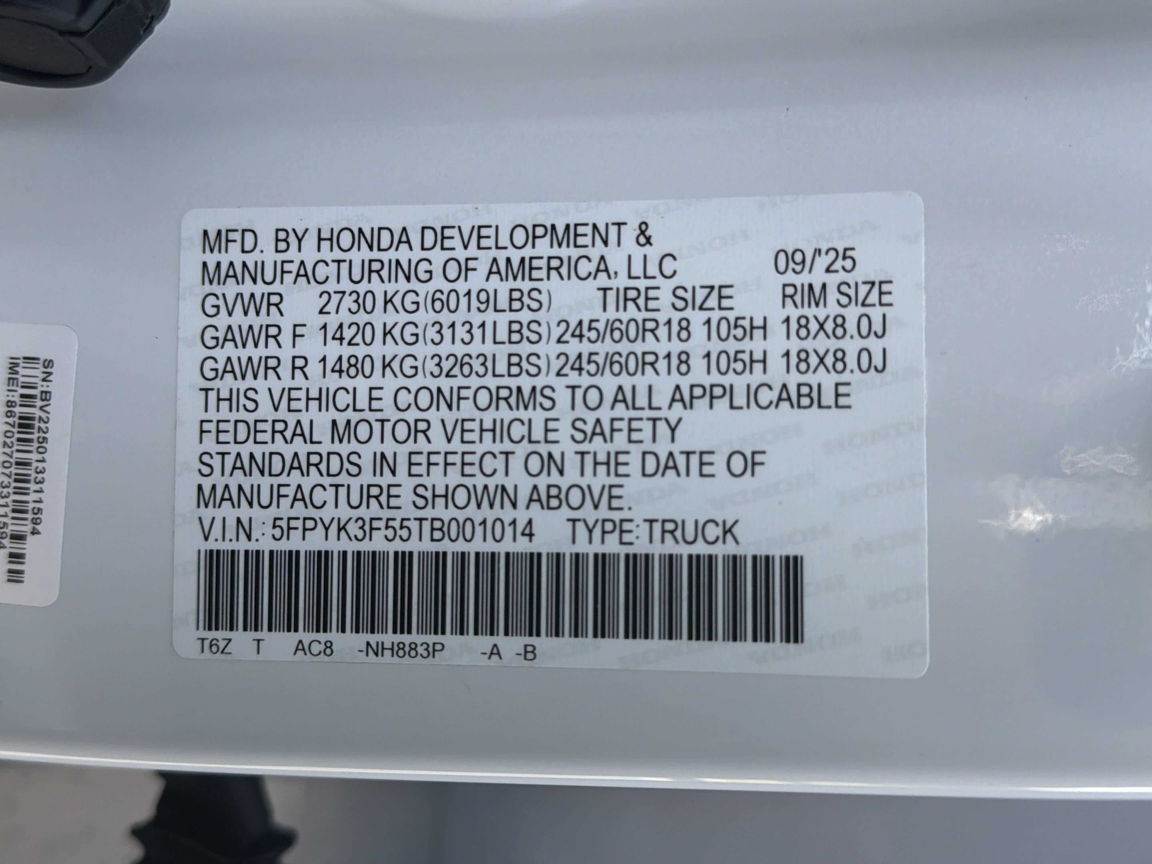Certified 2026 Honda Ridgeline RTL image 36
