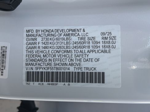 Certified 2026 Honda Ridgeline RTL image 36
