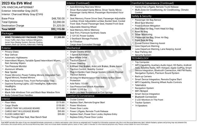Used 2023 Kia EV6 Wind w/ Wind Technology Package RWD image 37