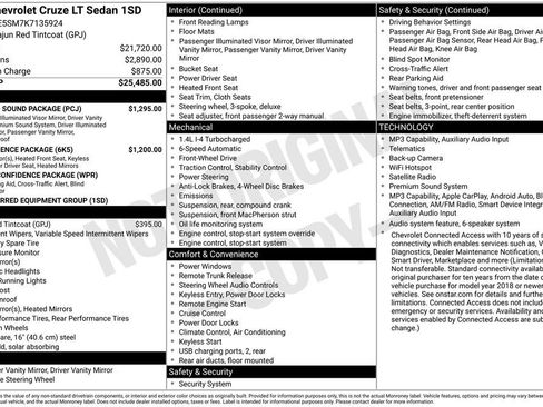 Used 2019 Chevrolet Cruze LT w/ Sun And Sound Package FWD image 34