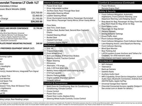 Used 2021 Chevrolet Traverse LT FWD image 5