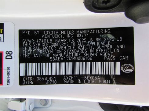 Used 2021 Lexus ES 300h w/ Accessory Package FWD image 35