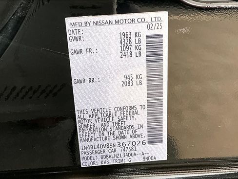 Certified 2025 Nissan Altima 2.5 SV FWD image 33