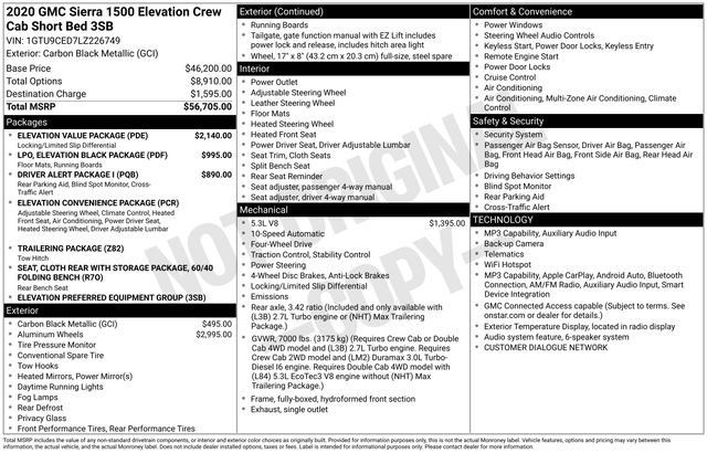 Used 2020 GMC Sierra 1500 Elevation w/ Elevation Value Package AWD/4WD image 36
