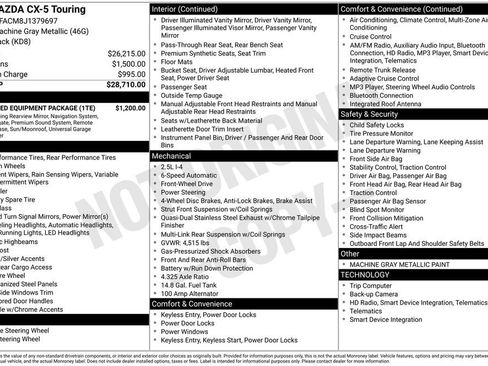 Used 2018 MAZDA CX-5 Touring w/ Preferred Equipment Package image 15