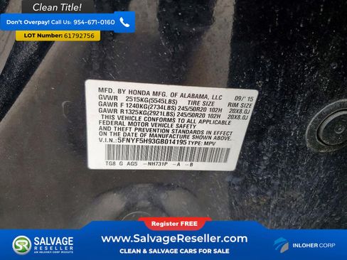 Used 2016 Honda Pilot Touring image 17