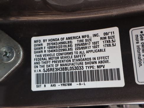Used 2011 Honda CR-V LX image 12