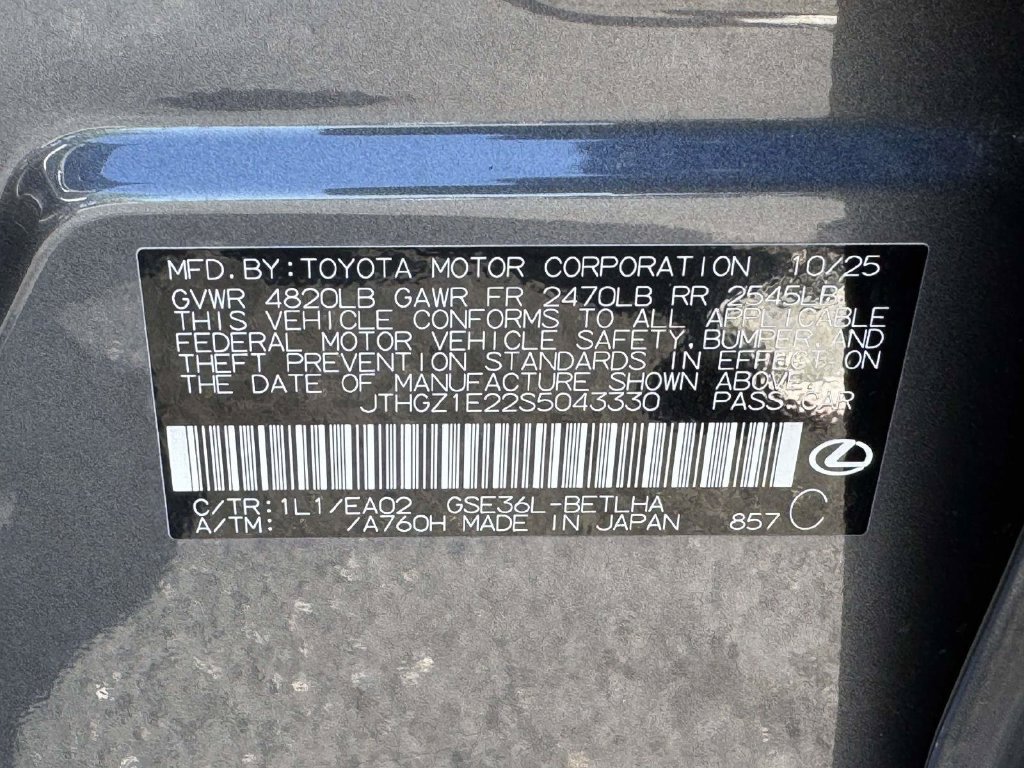 Used 2025 Lexus IS 350 F Sport w/ Navigation Package AWD/4WD image 29