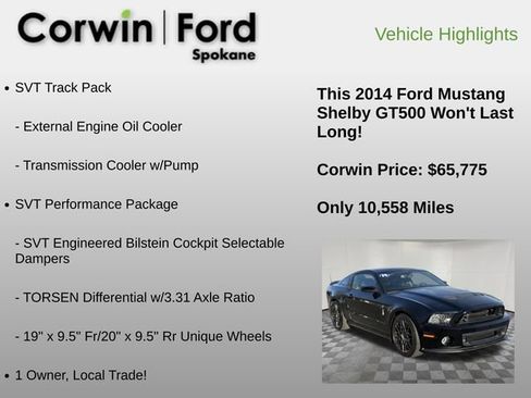 Used 2014 Ford Mustang Shelby GT500 w/ Equipment Group 821A RWD image 6