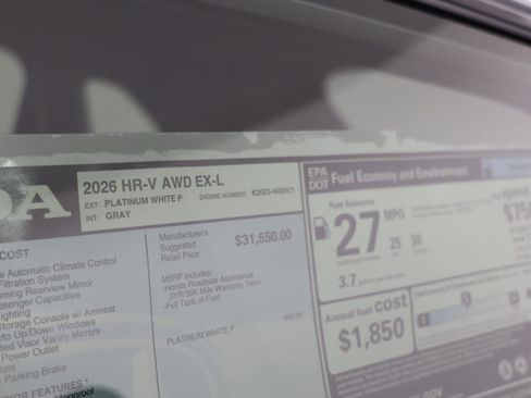 New 2027 Honda HR-V EX-L image 26