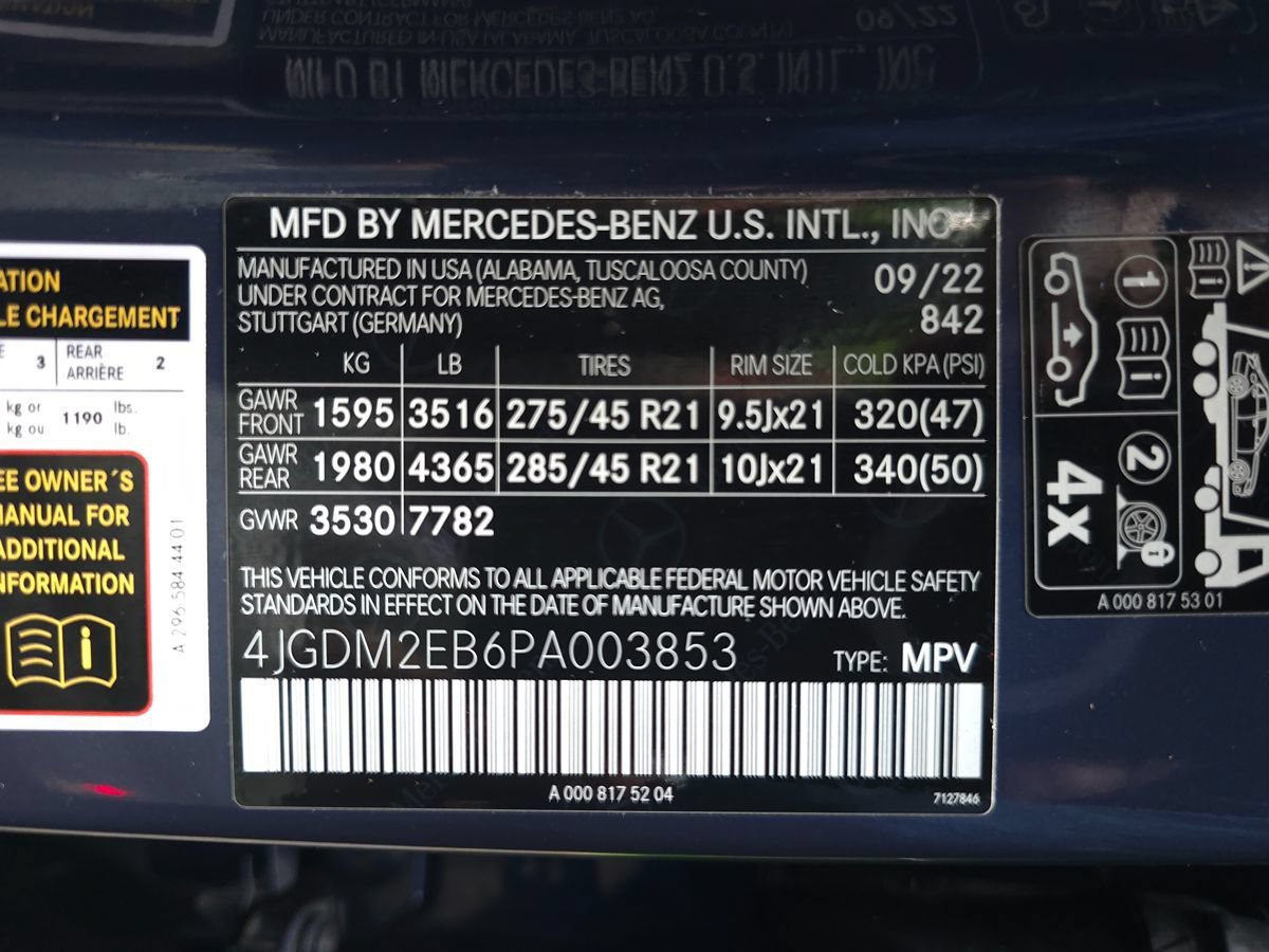 Used 2023 Mercedes-Benz EQS 450+ 4MATIC SUV w/ AMG Line Exterior Package image 77