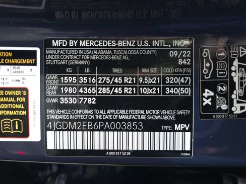 Used 2023 Mercedes-Benz EQS 450+ 4MATIC SUV w/ AMG Line Exterior Package image 77