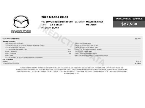 Used 2023 MAZDA CX-30 AWD 2.5 S w/ Select Package image 2