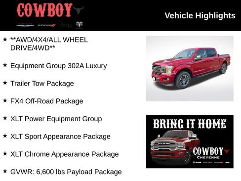 Used 2018 Ford F150 XLT w/ Equipment Group 302A Luxury AWD/4WD image 2