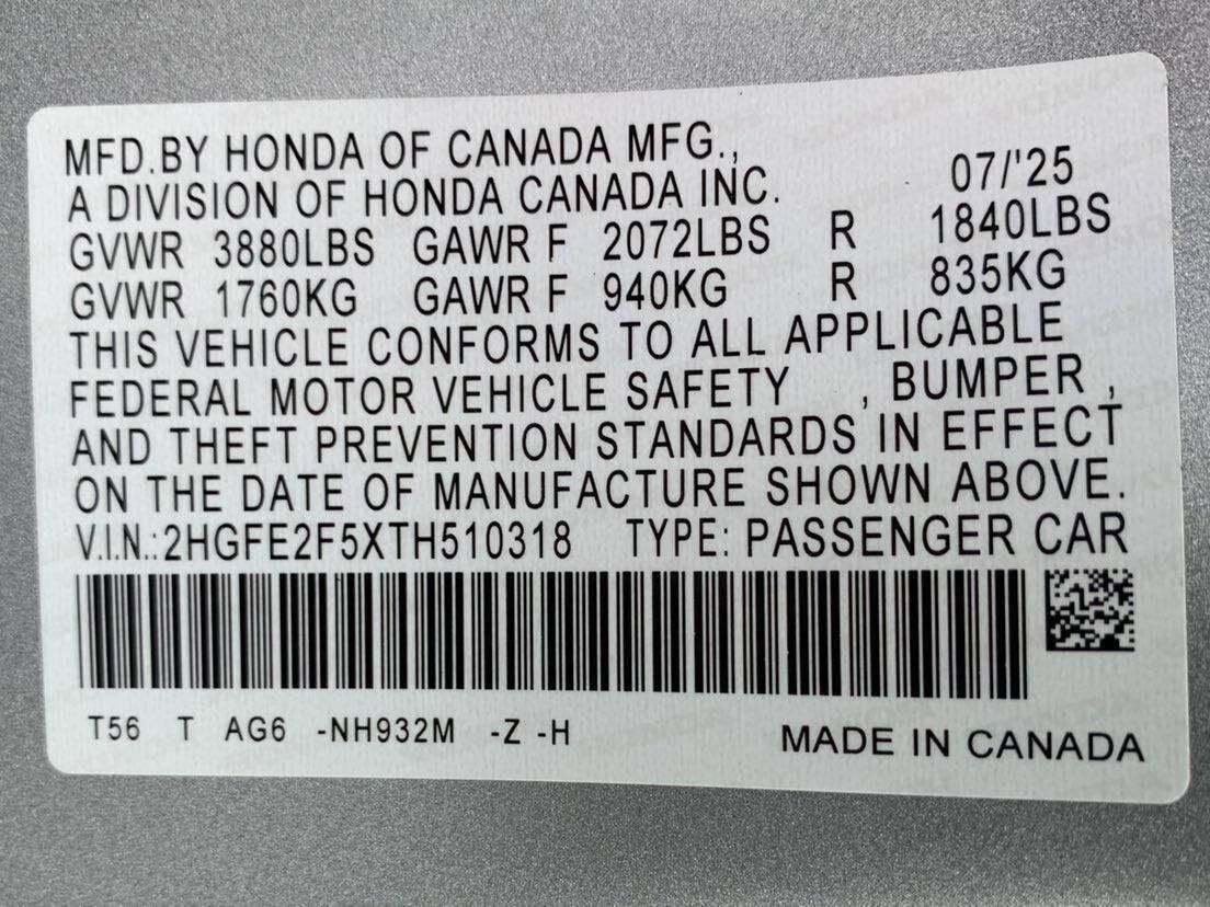 Certified 2026 Honda Civic Sport image 34