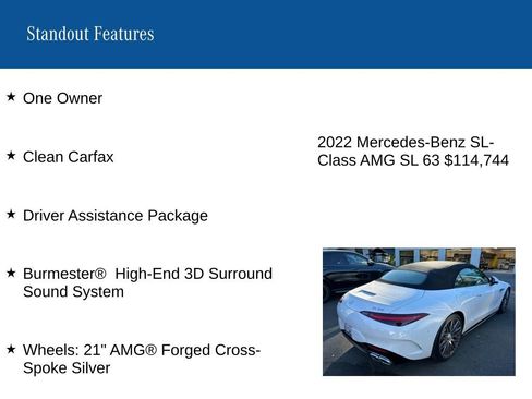 Certified 2022 Mercedes-Benz SL 63 AMG 4MATIC image 8