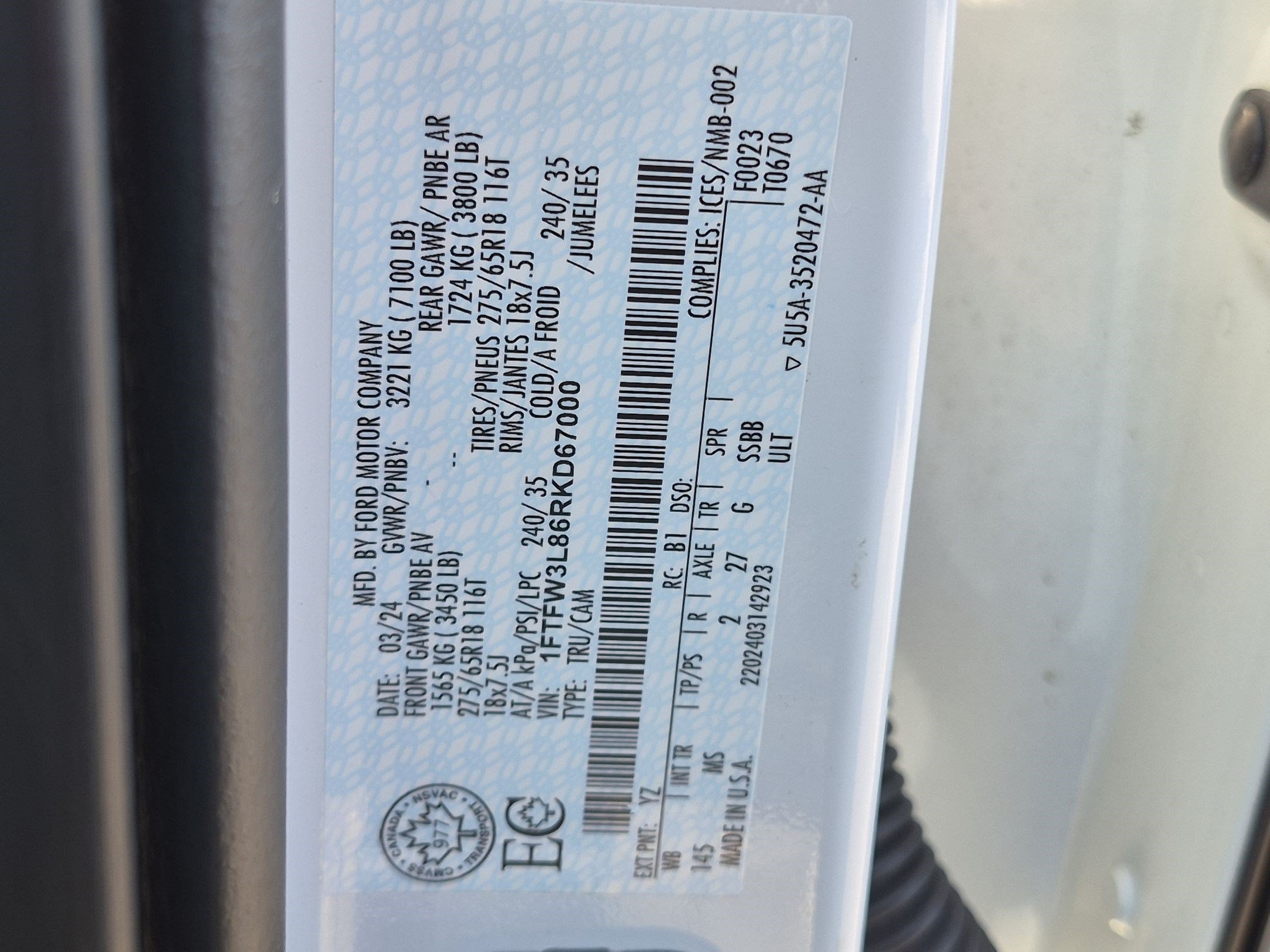 Certified 2024 Ford F150 XLT AWD/4WD image 37