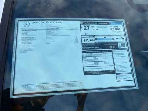 New 2026 Mercedes-Benz C 300 4MATIC Sedan image 33