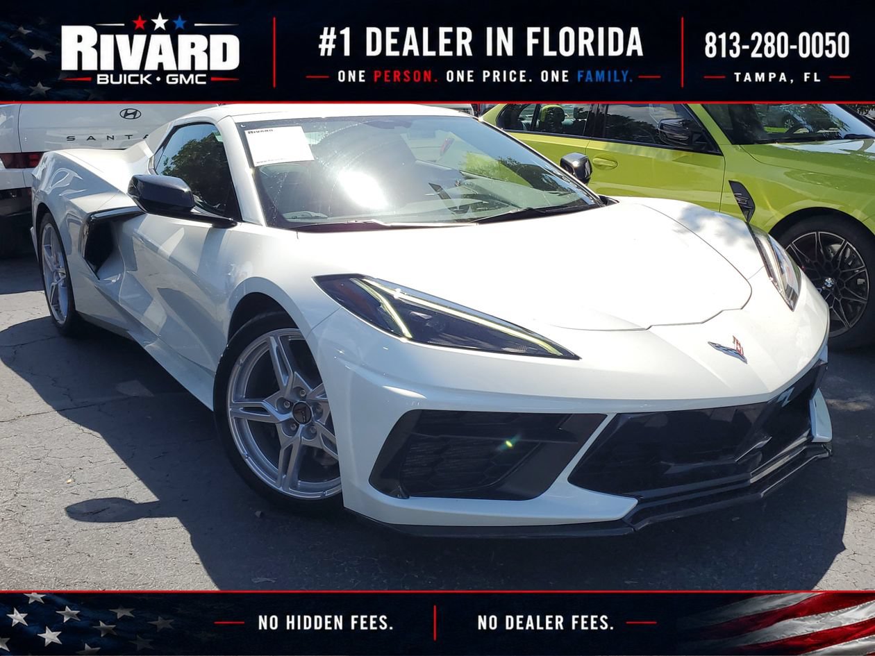 Used 2023 Chevrolet Corvette Stingray Convertible w/ Chrome Exterior Badge Package RWD image 1